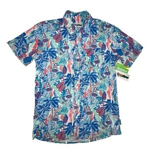 NWT Tipsy Elves Hawaiian Breeze Button Down Shirt Medium